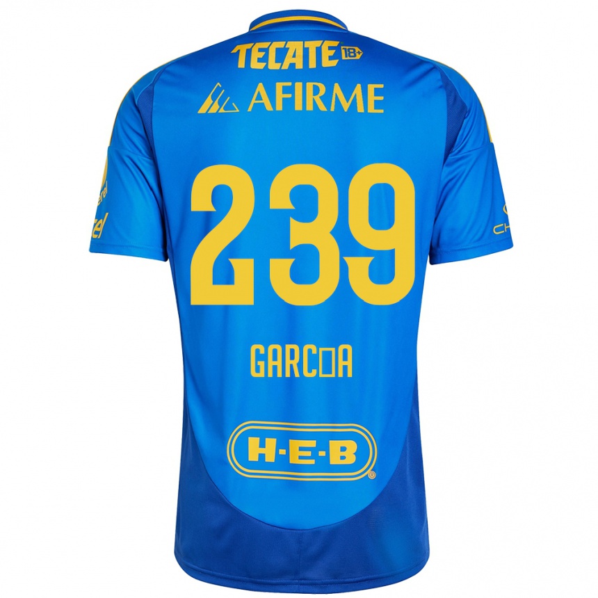 Niño Fútbol Camiseta Diego García #239 Azul Amarillo 2ª Equipación 2024/25 México