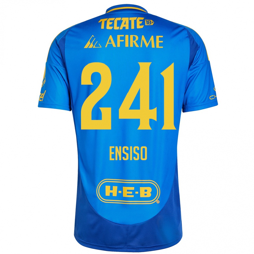 Niño Fútbol Camiseta Eduardo Ensiso #241 Azul Amarillo 2ª Equipación 2024/25 México