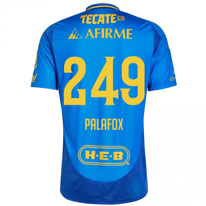 Niño Fútbol Camiseta José Palafox #249 Azul Amarillo 2ª Equipación 2024/25 México