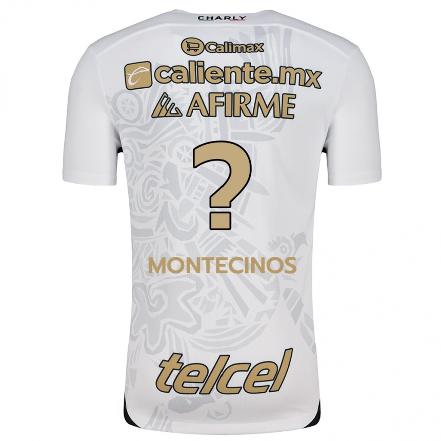 Niño Fútbol Camiseta Joaquín Montecinos #0 Blanco Negro 2ª Equipación 2024/25 México