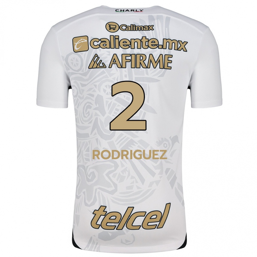 Niño Fútbol Camiseta Antonio Rodríguez #2 Blanco Negro 2ª Equipación 2024/25 México