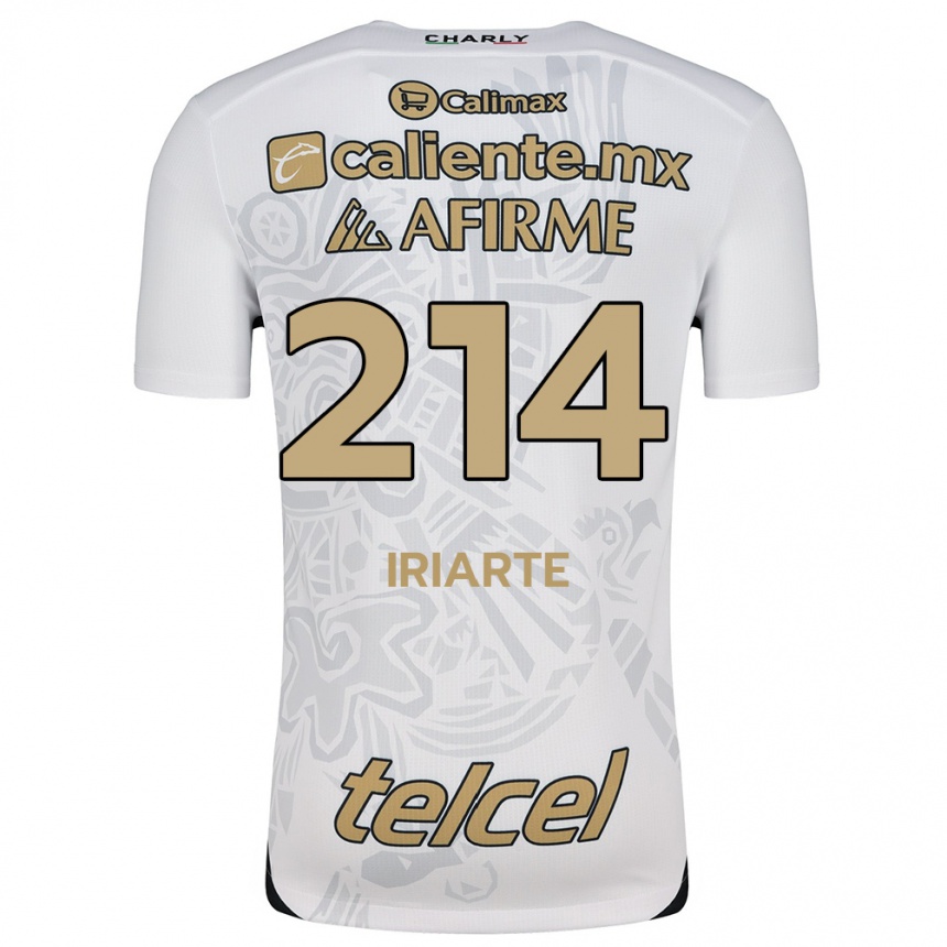 Niño Fútbol Camiseta Oliver Iriarte #214 Blanco Negro 2ª Equipación 2024/25 México