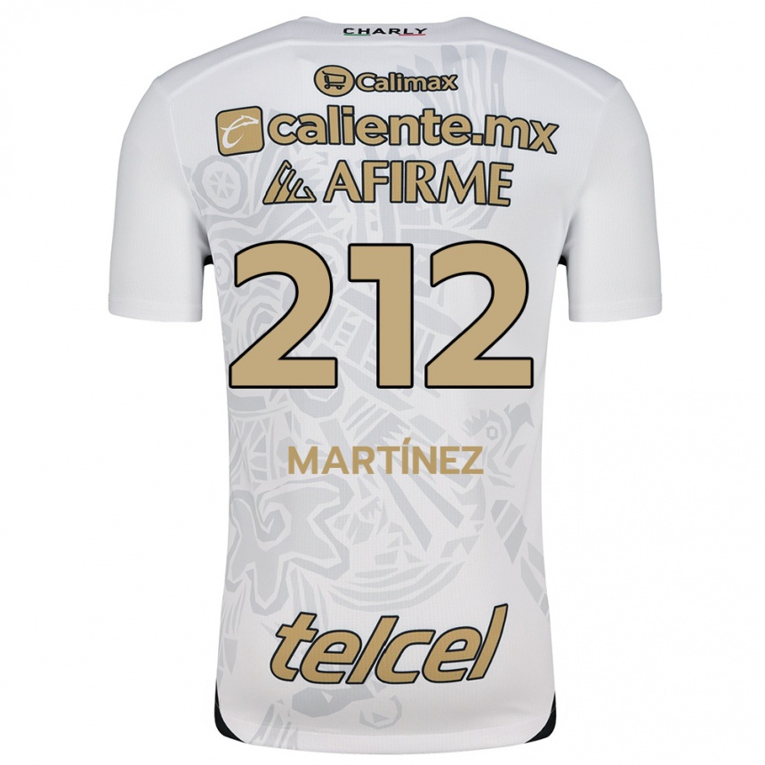 Niño Fútbol Camiseta Juan Martínez #212 Blanco Negro 2ª Equipación 2024/25 México