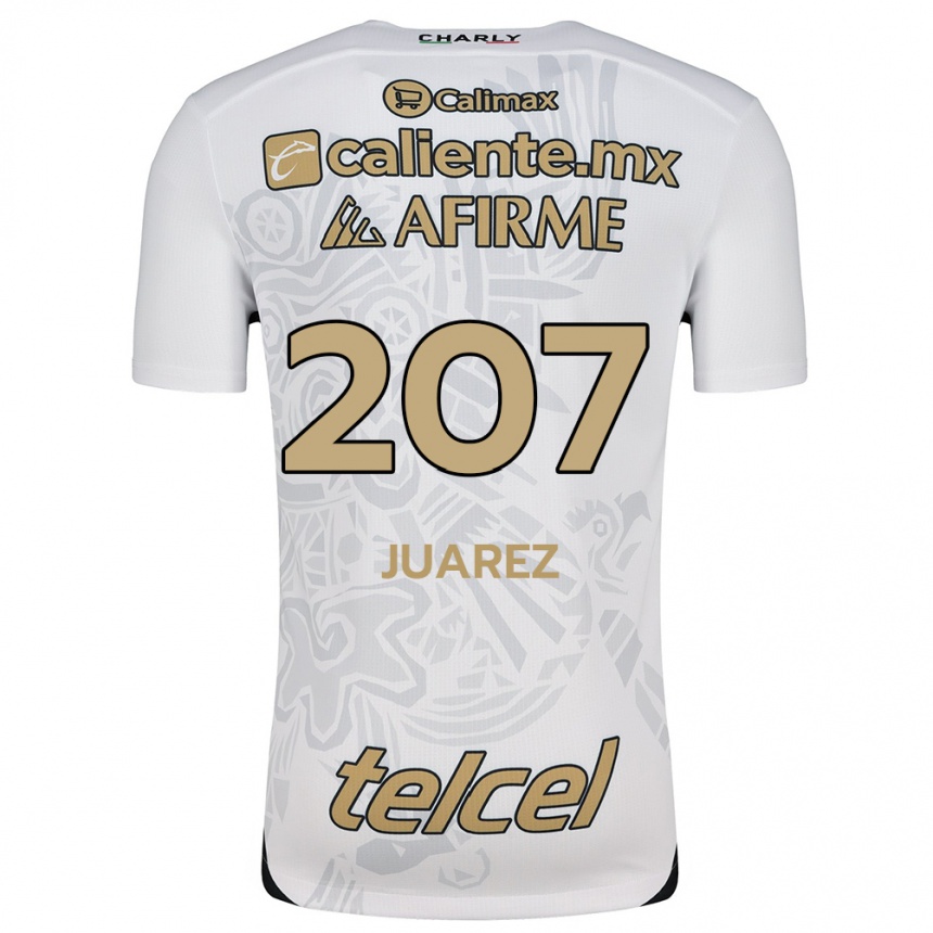 Niño Fútbol Camiseta José Juárez #207 Blanco Negro 2ª Equipación 2024/25 México