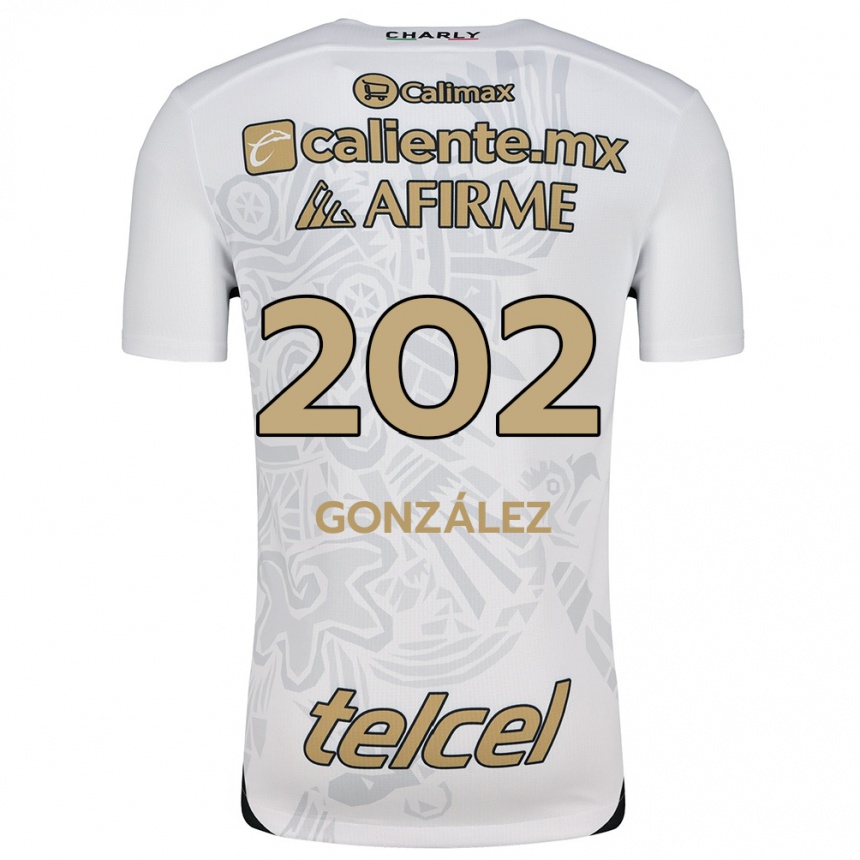 Niño Fútbol Camiseta Joban González #202 Blanco Negro 2ª Equipación 2024/25 México