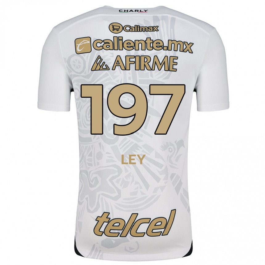 Niño Fútbol Camiseta Emanuel Ley #197 Blanco Negro 2ª Equipación 2024/25 México