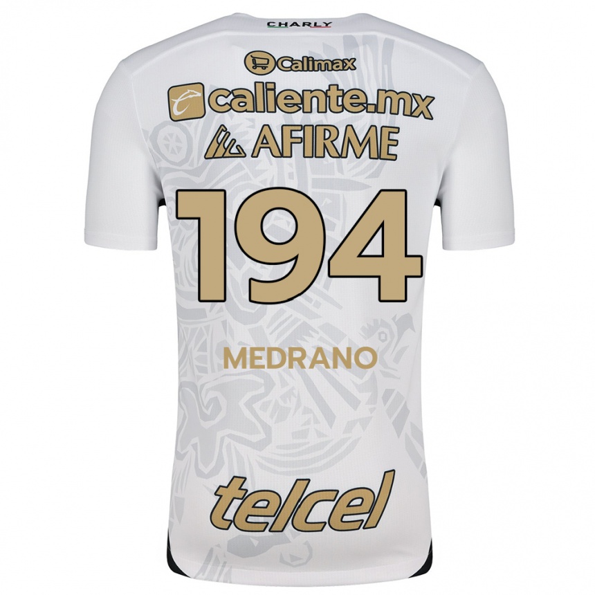 Niño Fútbol Camiseta Luis Medrano #194 Blanco Negro 2ª Equipación 2024/25 México