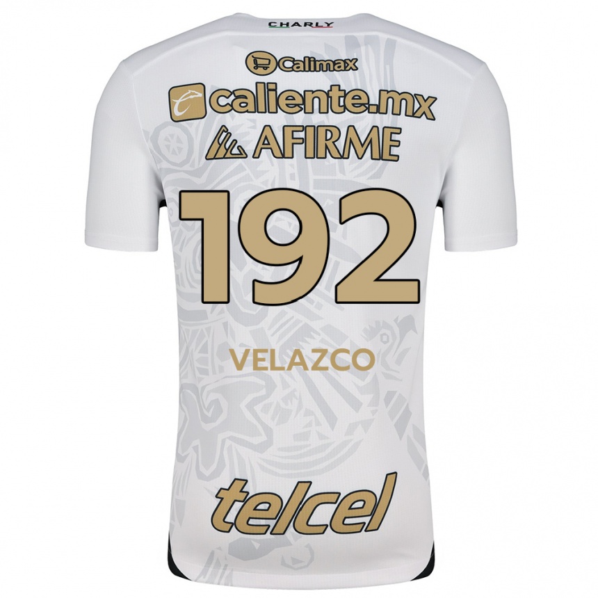 Niño Fútbol Camiseta Emiliano Velazco #192 Blanco Negro 2ª Equipación 2024/25 México