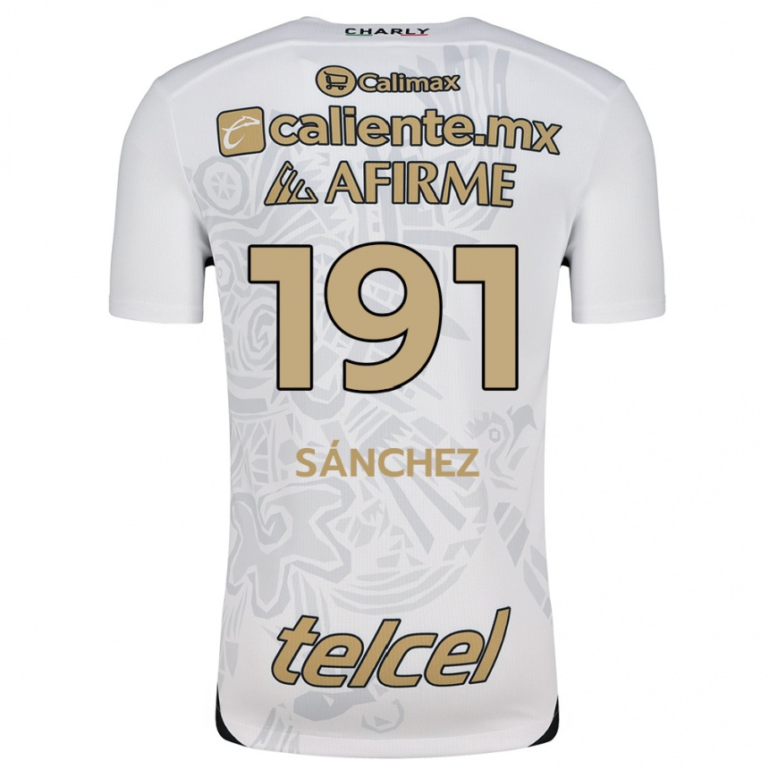 Niño Fútbol Camiseta Diego Sánchez #191 Blanco Negro 2ª Equipación 2024/25 México