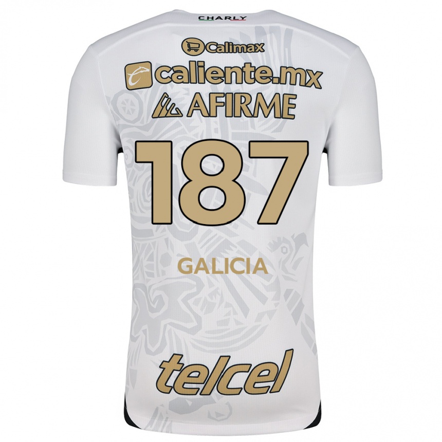 Niño Fútbol Camiseta Carlos Galicia #187 Blanco Negro 2ª Equipación 2024/25 México