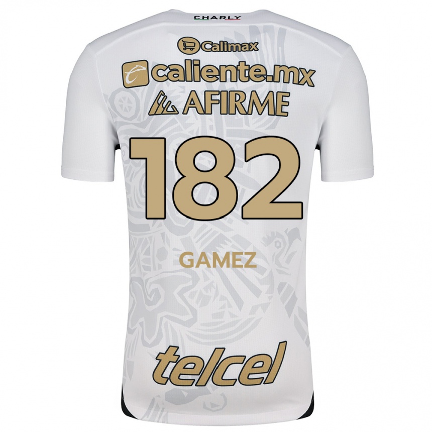 Niño Fútbol Camiseta Mark Gamez #182 Blanco Negro 2ª Equipación 2024/25 México