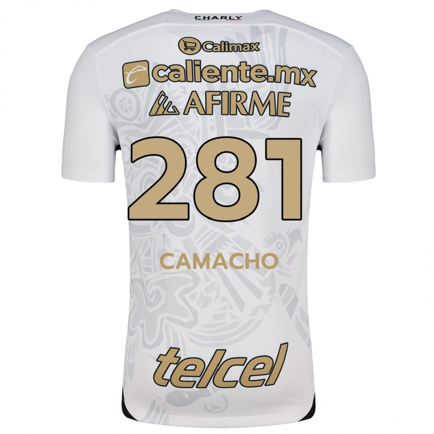 Niño Fútbol Camiseta Javier Camacho #281 Blanco Negro 2ª Equipación 2024/25 México