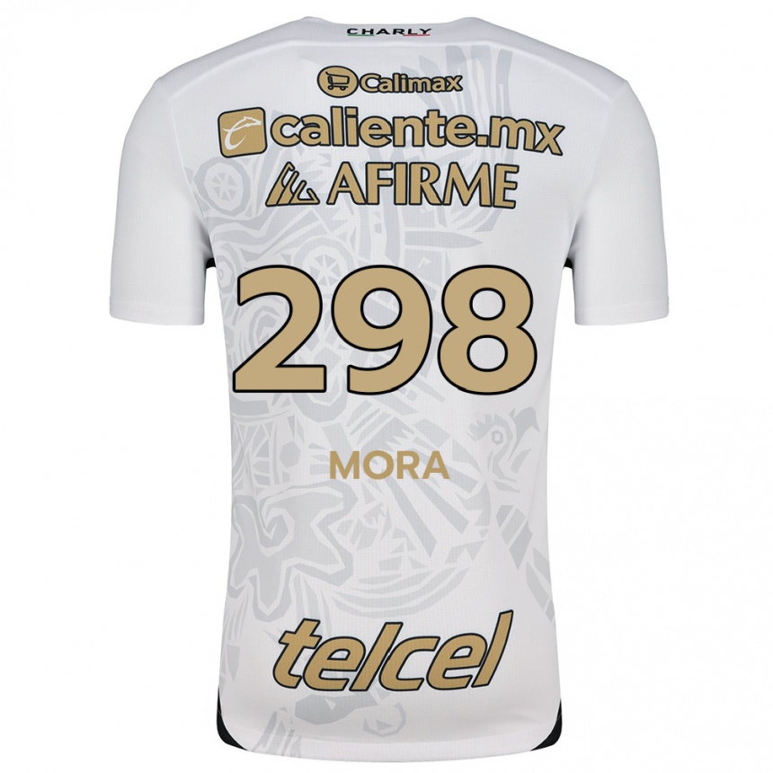 Niño Fútbol Camiseta Gilberto Mora #298 Blanco Negro 2ª Equipación 2024/25 México