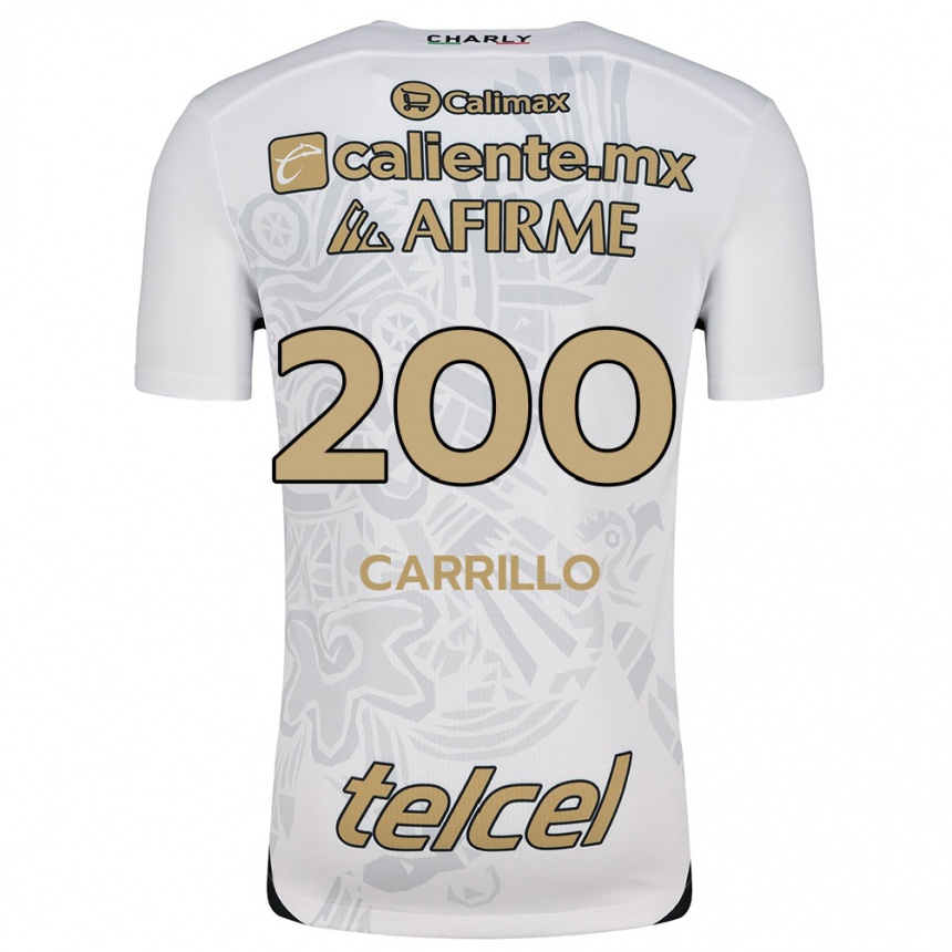 Niño Fútbol Camiseta Manuel Carrillo #200 Blanco Negro 2ª Equipación 2024/25 México