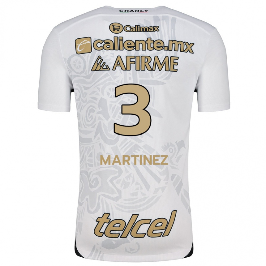 Niño Fútbol Camiseta Nathaly Martínez #3 Blanco Negro 2ª Equipación 2024/25 México