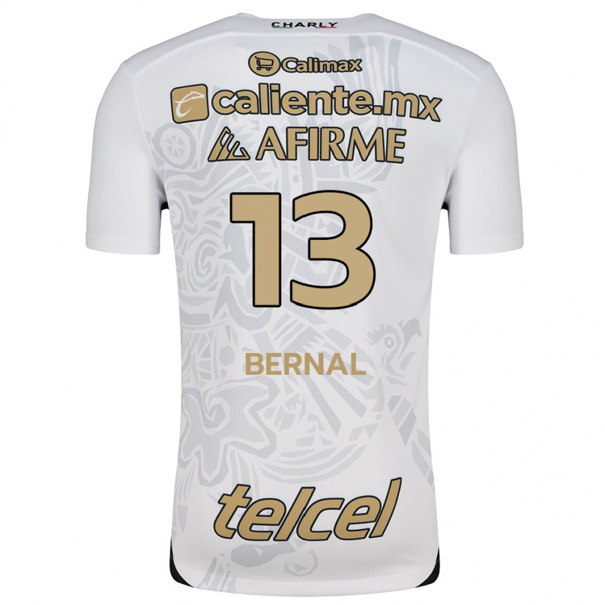 Niño Fútbol Camiseta Mayra Pelayo-Bernal #13 Blanco Negro 2ª Equipación 2024/25 México