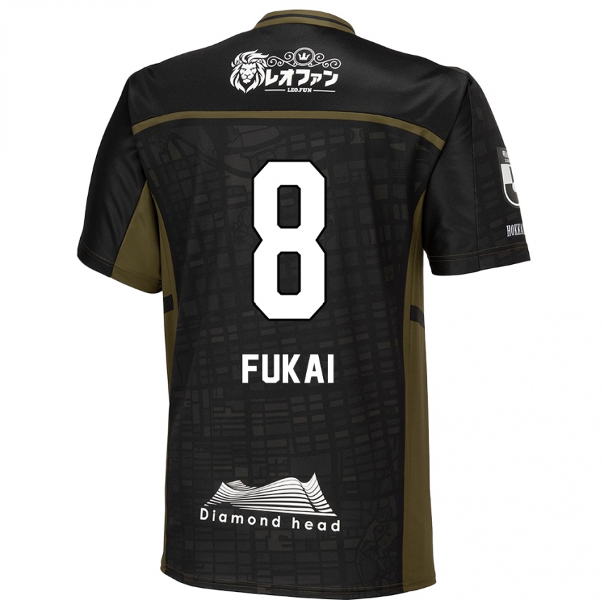 Niño Fútbol Camiseta Kazuki Fukai #8 Verde Negro 2ª Equipación 2024/25 México