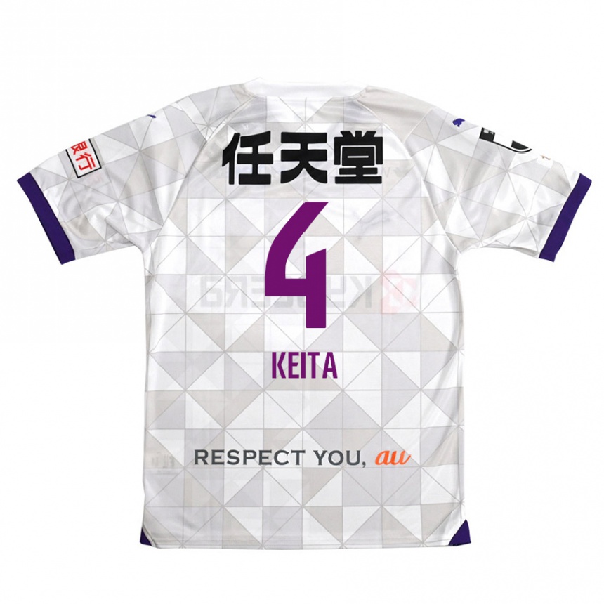 Niño Fútbol Camiseta Keita Matsuda #4 Blanco Morado 2ª Equipación 2024/25 México