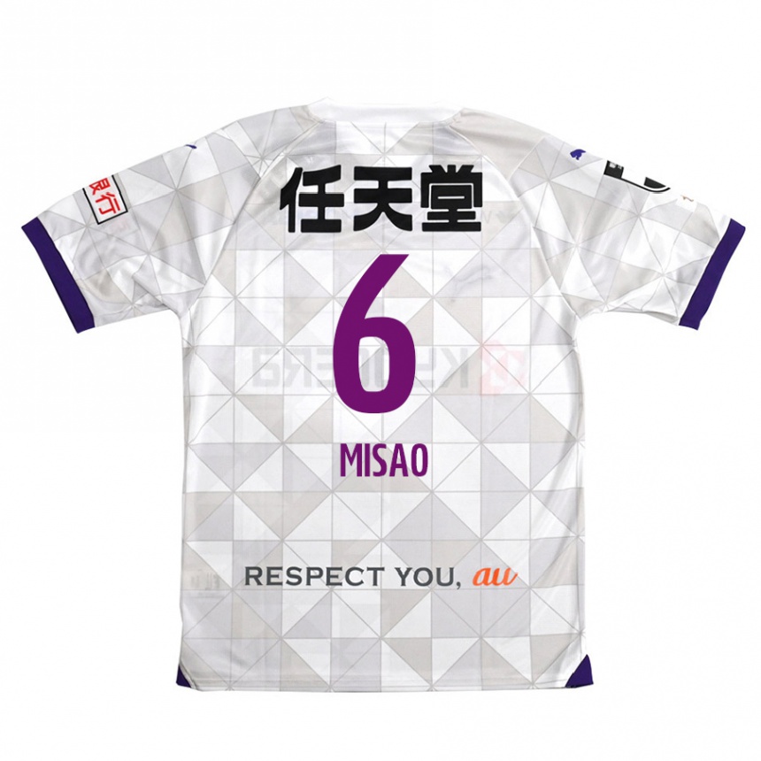 Niño Fútbol Camiseta Yuto Misao #6 Blanco Morado 2ª Equipación 2024/25 México