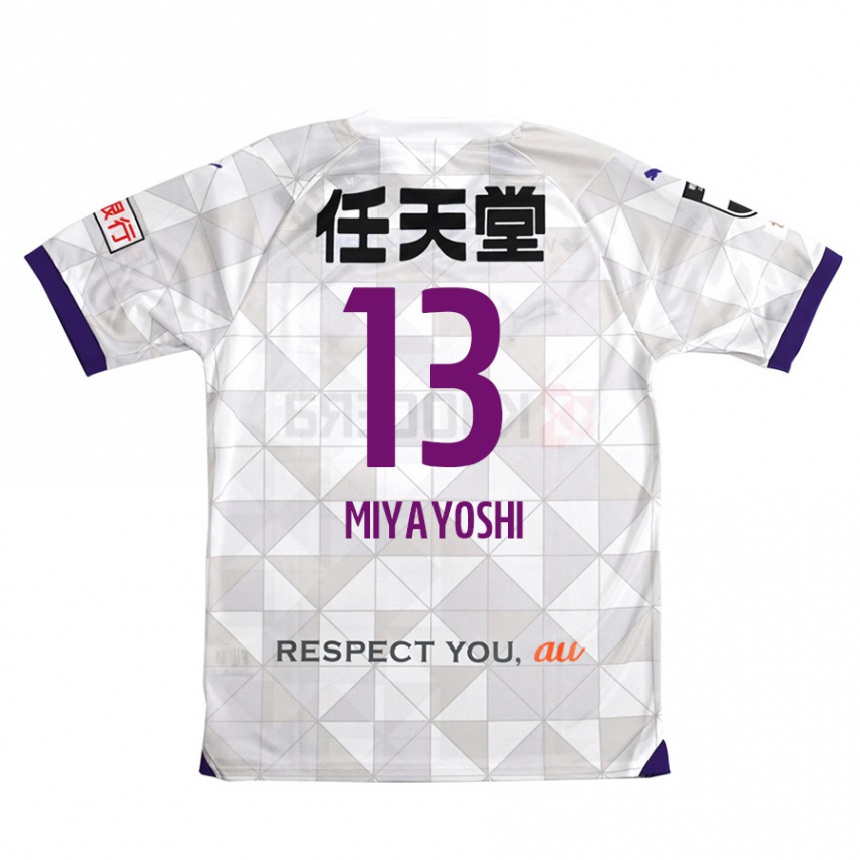 Niño Fútbol Camiseta Takumi Miyayoshi #13 Blanco Morado 2ª Equipación 2024/25 México