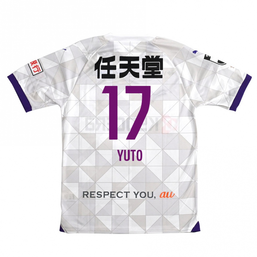 Niño Fútbol Camiseta Yuto Anzai #17 Blanco Morado 2ª Equipación 2024/25 México