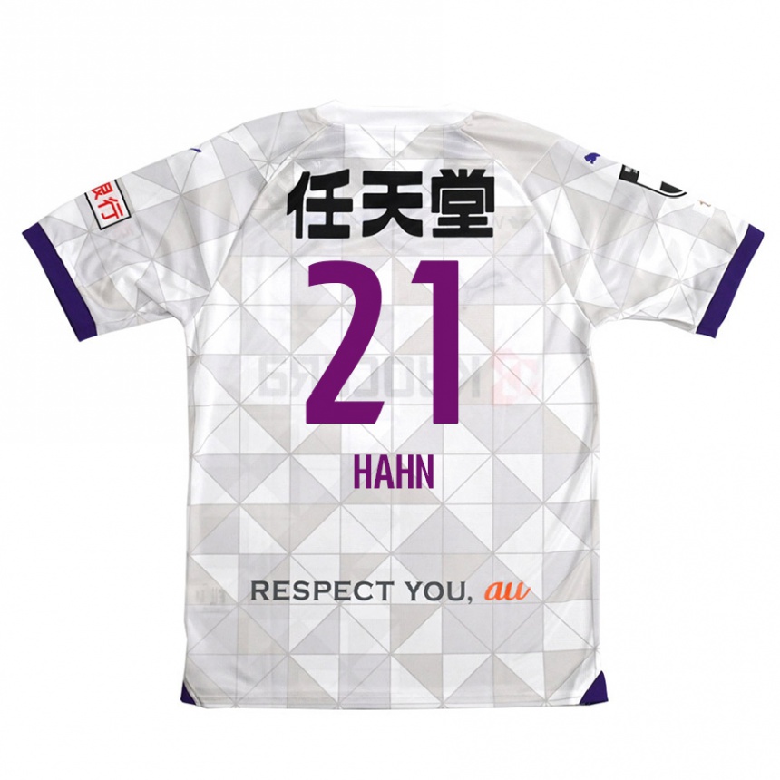 Niño Fútbol Camiseta Warner Hahn #21 Blanco Morado 2ª Equipación 2024/25 México