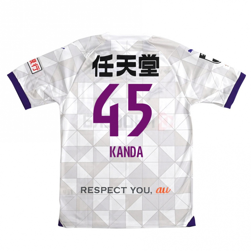 Niño Fútbol Camiseta Kotaro Kanda #45 Blanco Morado 2ª Equipación 2024/25 México