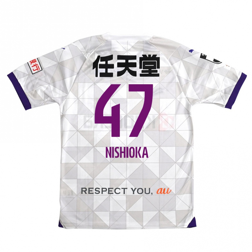 Niño Fútbol Camiseta Yuma Nishioka #47 Blanco Morado 2ª Equipación 2024/25 México