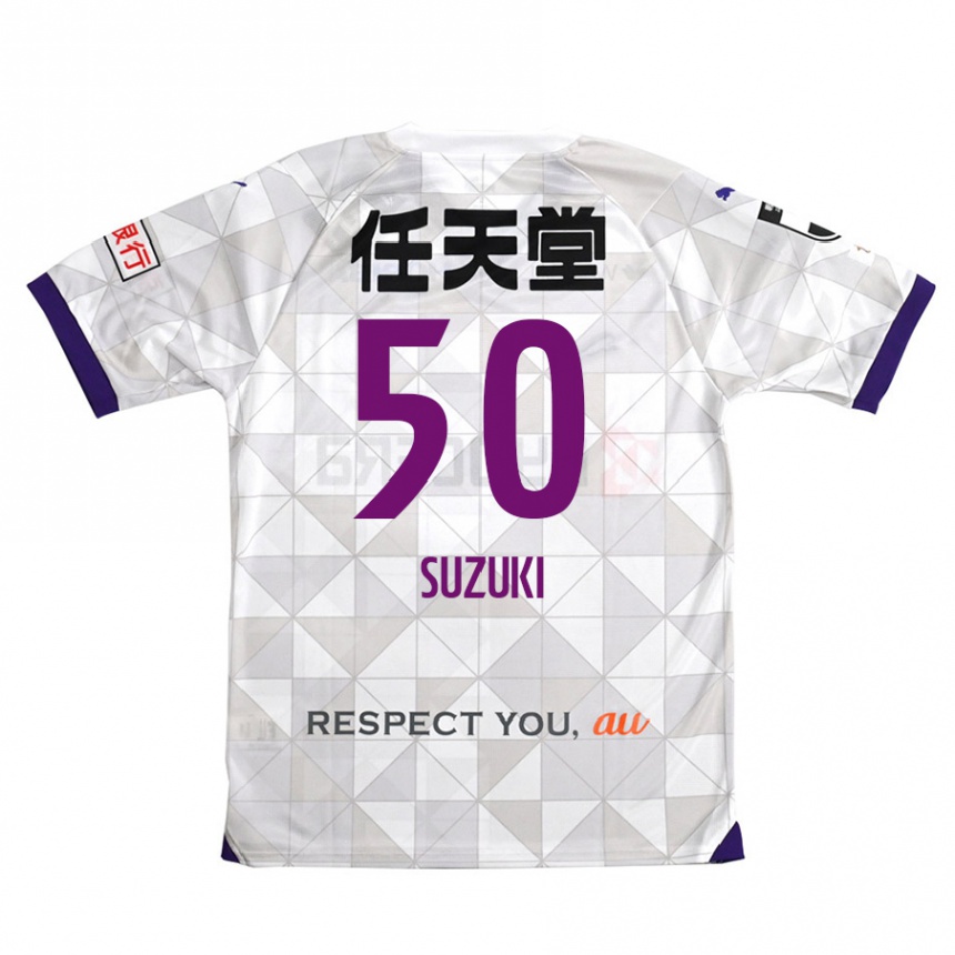 Niño Fútbol Camiseta Yoshinori Suzuki #50 Blanco Morado 2ª Equipación 2024/25 México