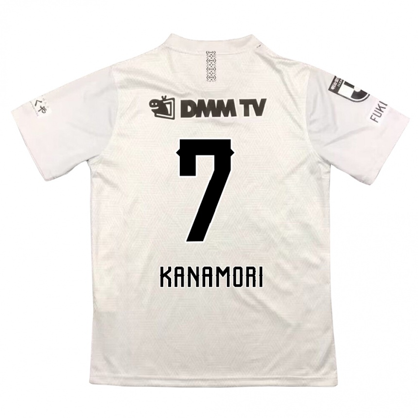 Niño Fútbol Camiseta Takeshi Kanamori #7 Gris Negro 2ª Equipación 2024/25 México