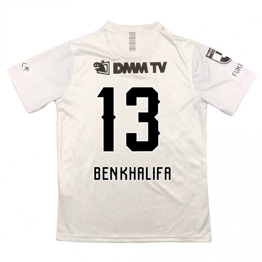 Niño Fútbol Camiseta Nassim Ben Khalifa #13 Gris Negro 2ª Equipación 2024/25 México