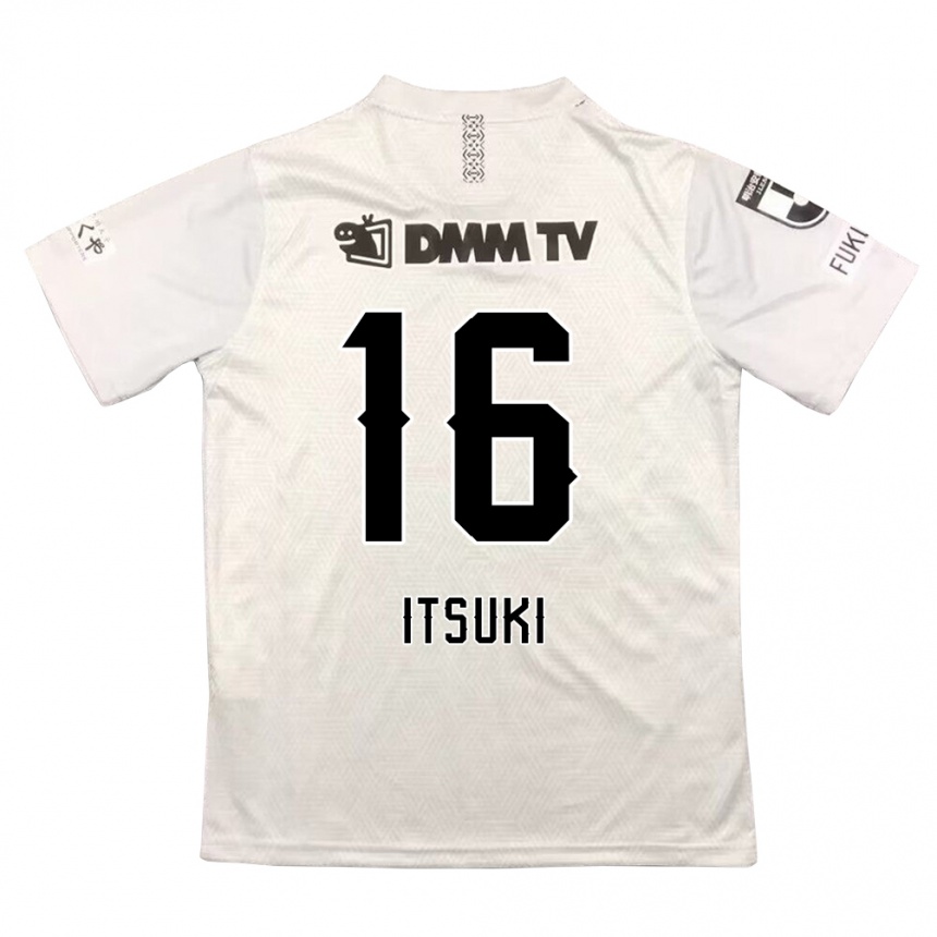 Niño Fútbol Camiseta Itsuki Oda #16 Gris Negro 2ª Equipación 2024/25 México