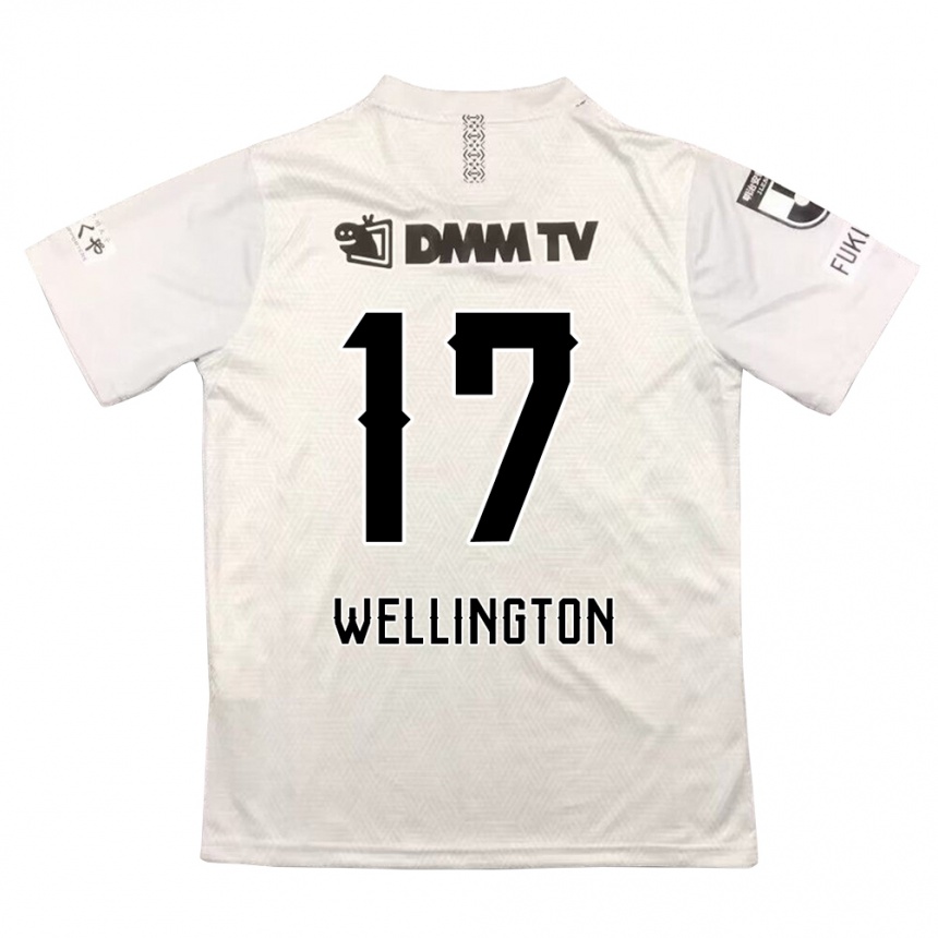 Niño Fútbol Camiseta Wellington #17 Gris Negro 2ª Equipación 2024/25 México