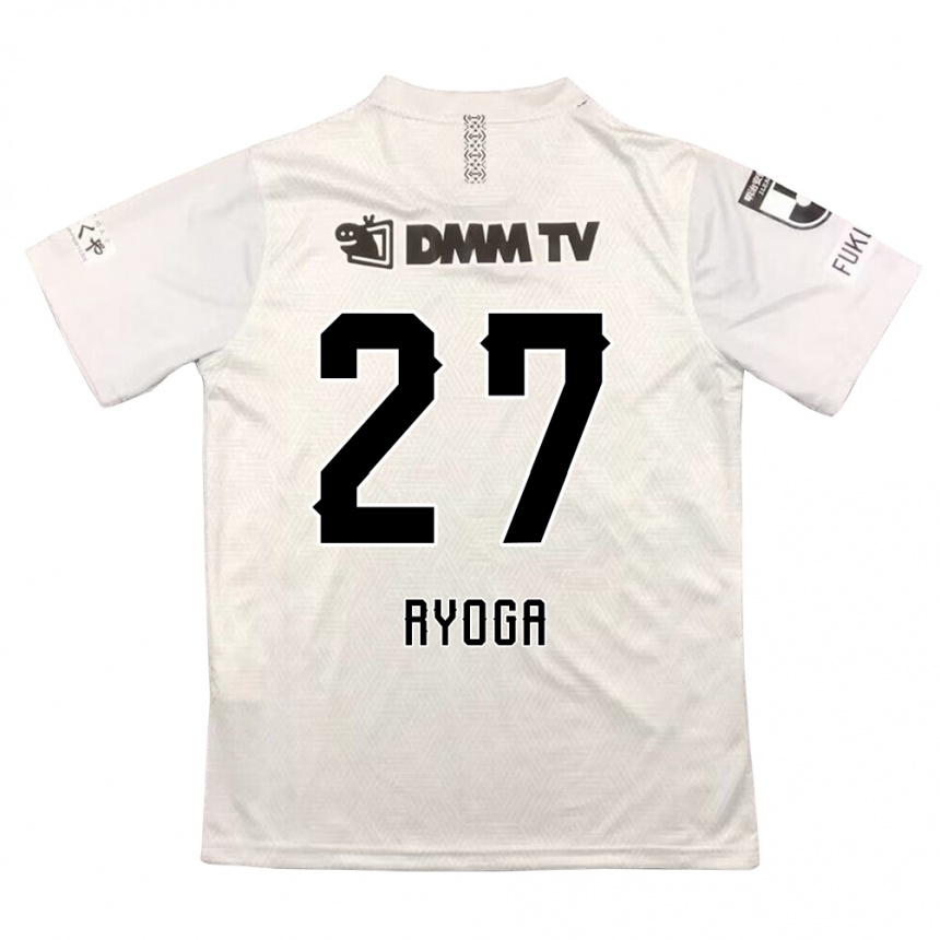 Niño Fútbol Camiseta Ryoga Sato #27 Gris Negro 2ª Equipación 2024/25 México