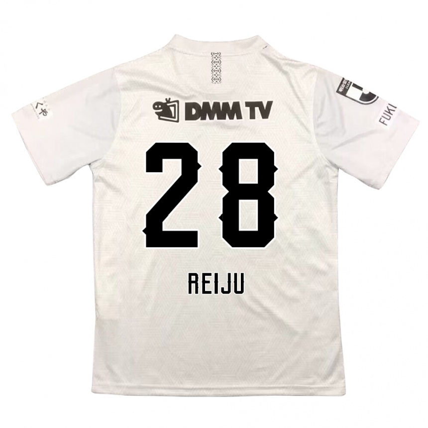 Niño Fútbol Camiseta Reiju Tsuruno #28 Gris Negro 2ª Equipación 2024/25 México