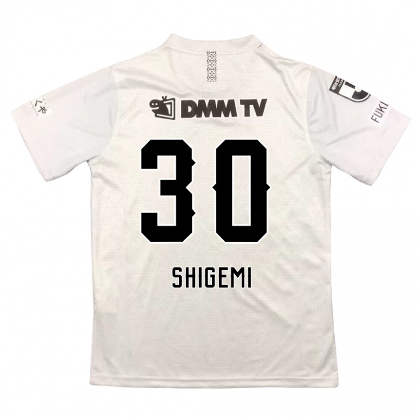 Niño Fútbol Camiseta Masato Shigemi #30 Gris Negro 2ª Equipación 2024/25 México