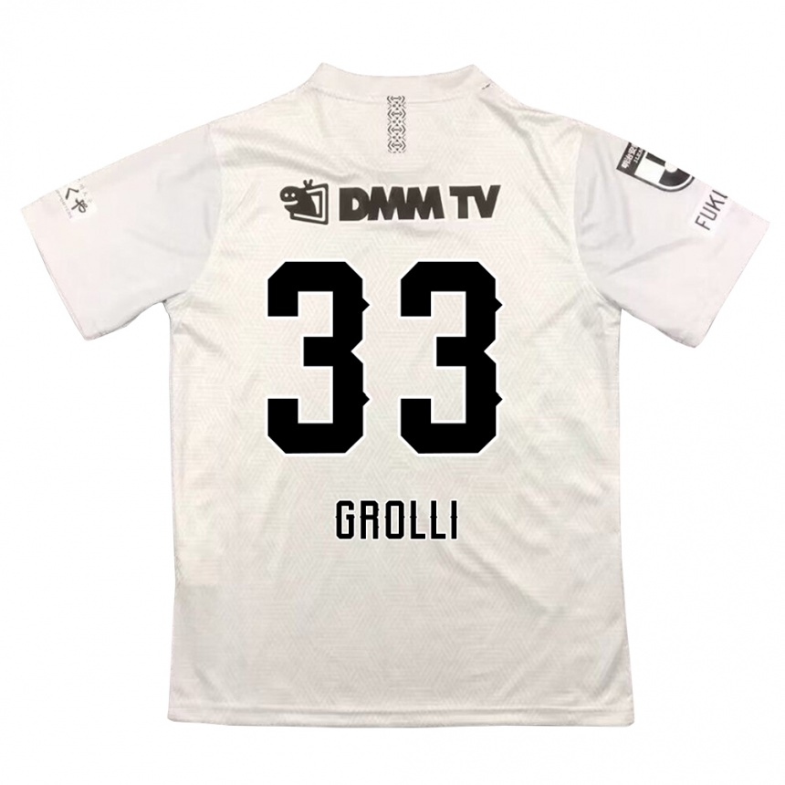 Niño Fútbol Camiseta Douglas Grolli #33 Gris Negro 2ª Equipación 2024/25 México