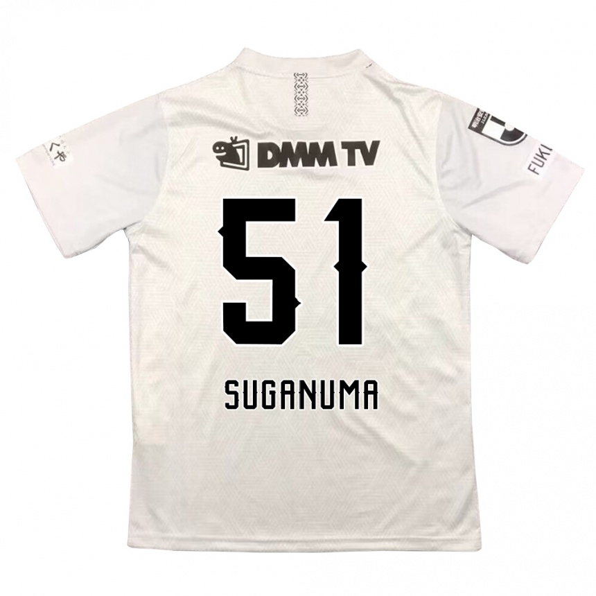 Niño Fútbol Camiseta Kazuaki Suganuma #51 Gris Negro 2ª Equipación 2024/25 México