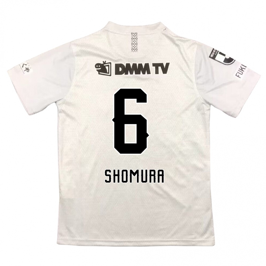 Niño Fútbol Camiseta Tomoki Shomura #6 Gris Negro 2ª Equipación 2024/25 México