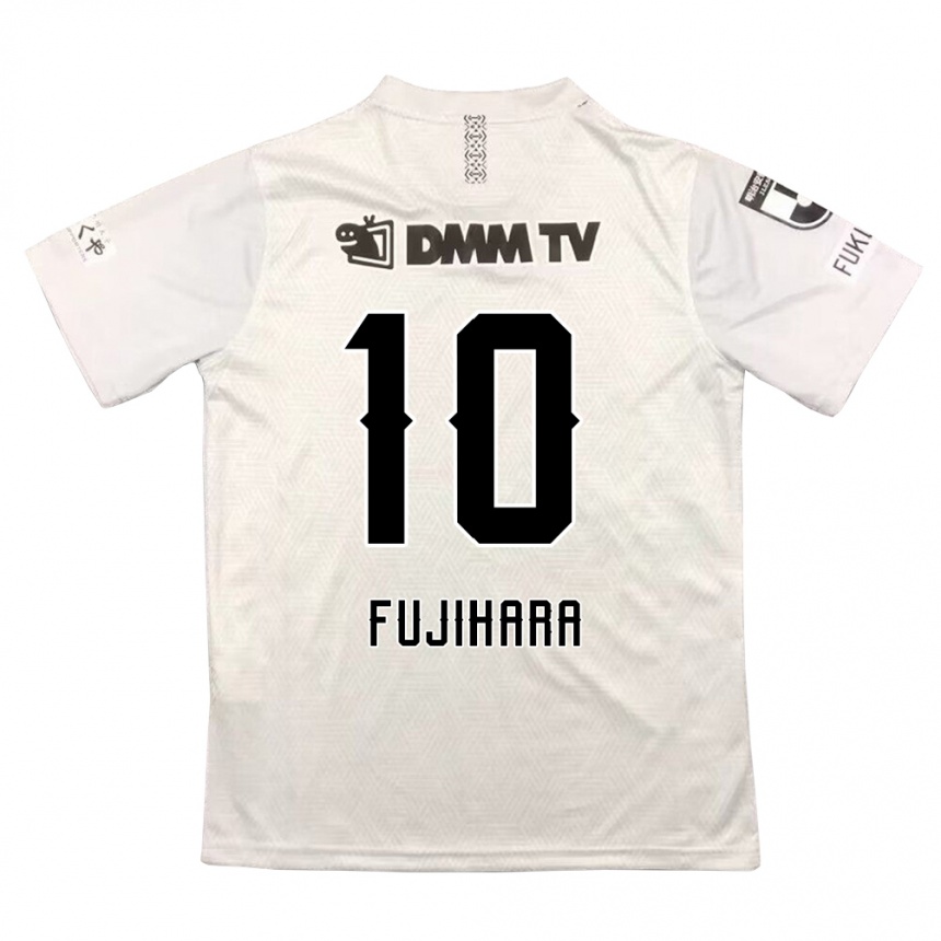 Niño Fútbol Camiseta Naoatsu Fujihara #10 Gris Negro 2ª Equipación 2024/25 México