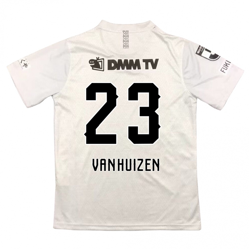 Niño Fútbol Camiseta Haruki Christopher Van Huizen #23 Gris Negro 2ª Equipación 2024/25 México