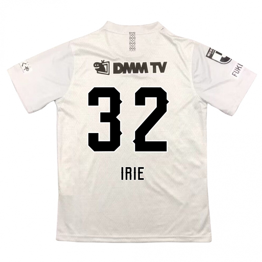 Niño Fútbol Camiseta Yujin Irie #32 Gris Negro 2ª Equipación 2024/25 México