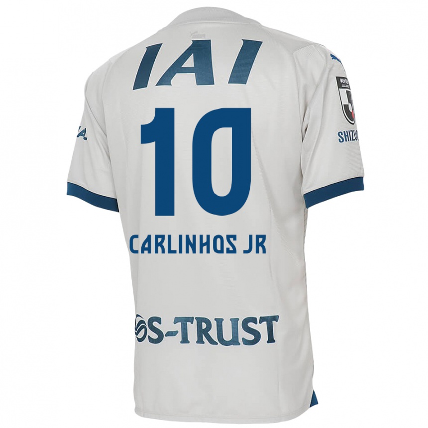 Niño Fútbol Camiseta Carlinhos Junior #10 Blanco Azul 2ª Equipación 2024/25 México