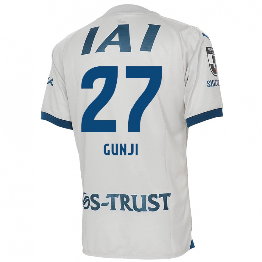 Niño Fútbol Camiseta Riku Gunji #27 Blanco Azul 2ª Equipación 2024/25 México