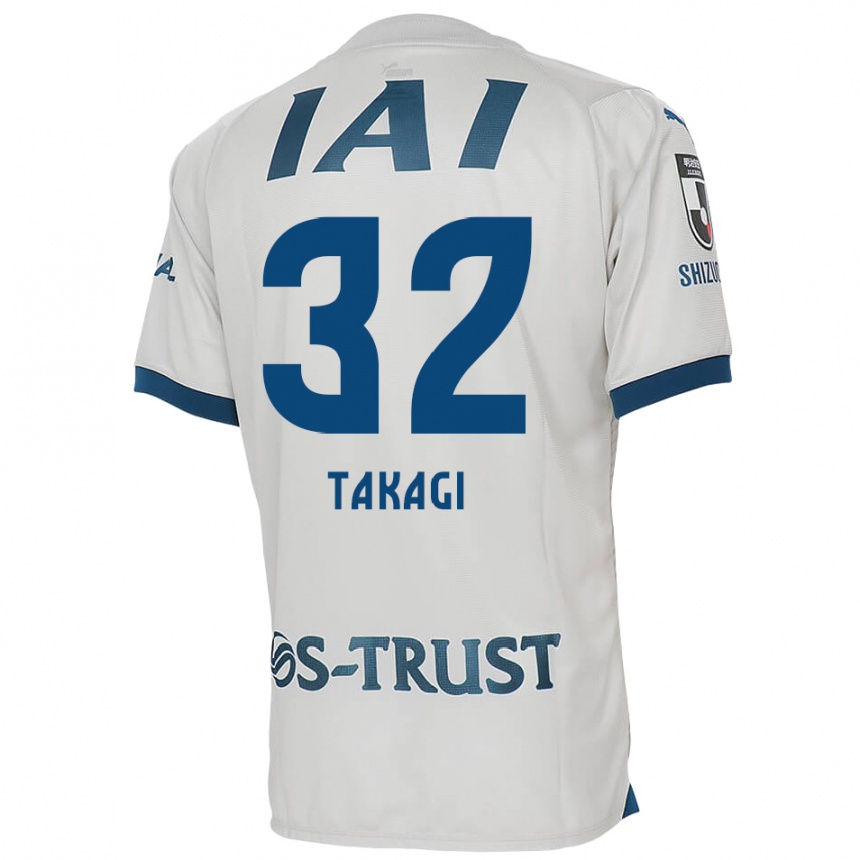 Niño Fútbol Camiseta Sen Takagi #32 Blanco Azul 2ª Equipación 2024/25 México