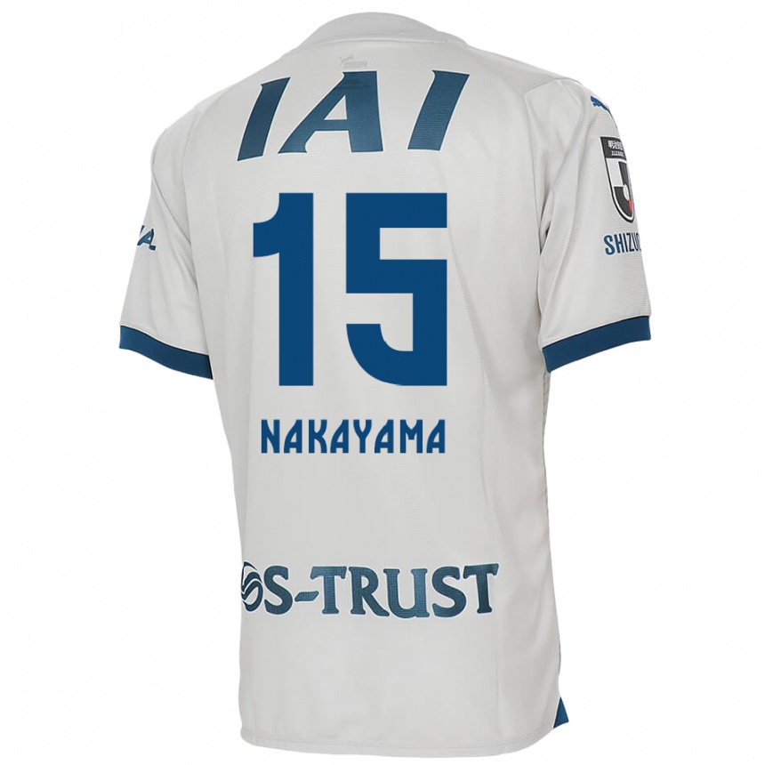 Niño Fútbol Camiseta Atsuki Nakayama #15 Blanco Azul 2ª Equipación 2024/25 México