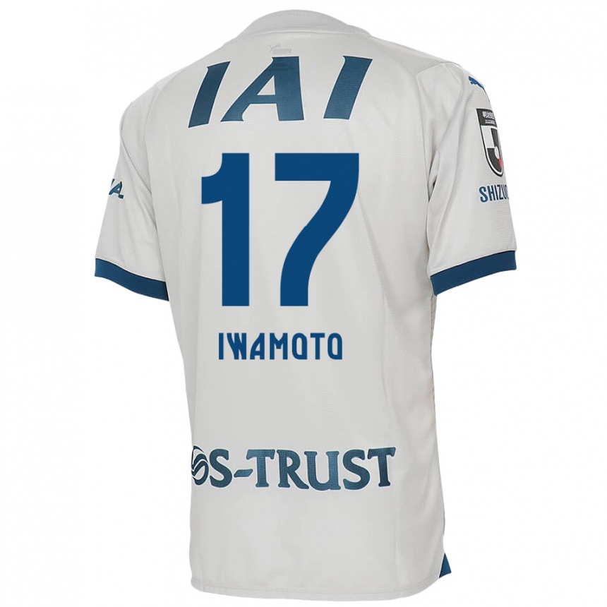 Niño Fútbol Camiseta Shogo Iwamoto #17 Blanco Azul 2ª Equipación 2024/25 México