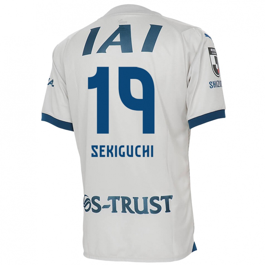 Niño Fútbol Camiseta Kota Sekiguchi #19 Blanco Azul 2ª Equipación 2024/25 México