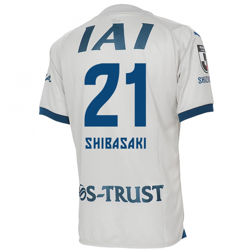 Niño Fútbol Camiseta Kaito Shibasaki #21 Blanco Azul 2ª Equipación 2024/25 México