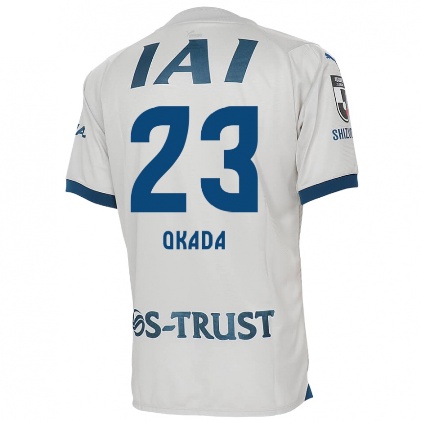 Niño Fútbol Camiseta Shu Okada #23 Blanco Azul 2ª Equipación 2024/25 México